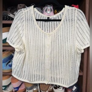 H&M Elegant Cream Knit Women's Top